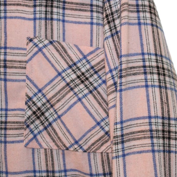 Birch and Stone Pink Plaid High Low Bottom Size L - Picture 3 of 10
